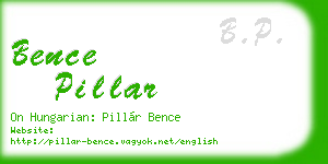 bence pillar business card